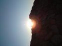 Nízké ranní Slunce lze z hradu Devína spatřit v mnoha podobách, takováto s ovšem nezapomíná.