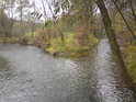 Soutok řeky Moravy s říčkou Desná v Postřelmově.